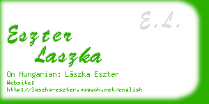 eszter laszka business card